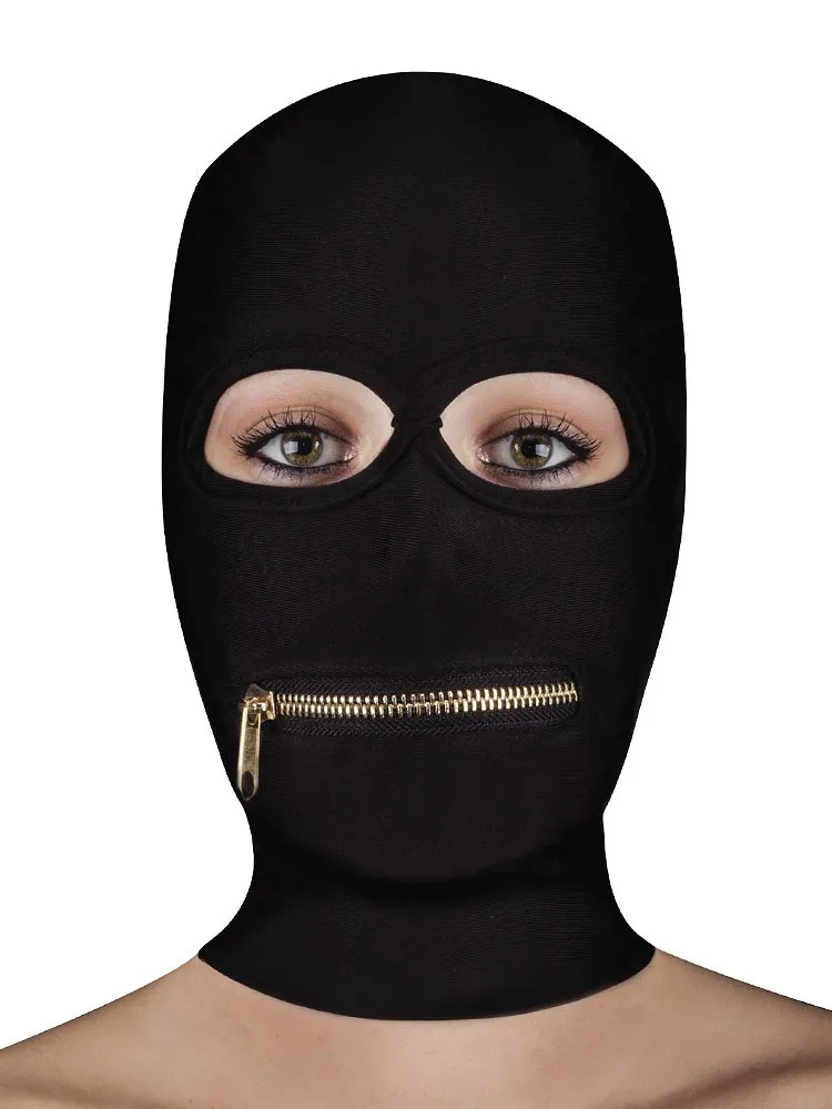 Ouch! Extreme Zipper Mask with Mouth Zipper: Kopfmaske, schwarz Ouch! Extreme Zipper Mask with Mouth Zipper: Kopfmaske, schwarz