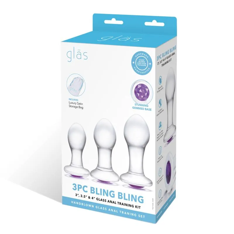 Glas - Bling Bling Glass 3 pc Anal Training Kit – Bild 3