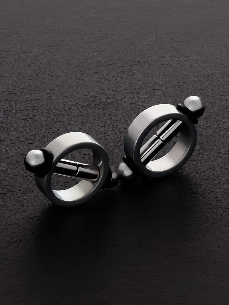 Triune Magnetic Nipple Pinchers: Edelstahl-Magnet-Nippelclips, schwarz Triune Magnetic Nipple Pinchers: Edelstahl-Magnet-Nippelclips, schwarz