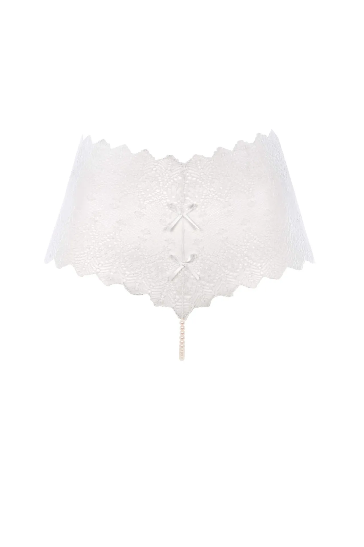 Bracli - Genfer Strumpfhose Elfenbein - Luxus Perlenstring Dessous Größe S – Bild 2