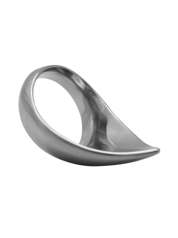 Black Label Stainless Steel Teardrop Cock Ring: Edelstahl-Penisring (50mm) Black Label Stainless Steel Teardrop Cock Ring: Edelstahl-Penisring (50mm)