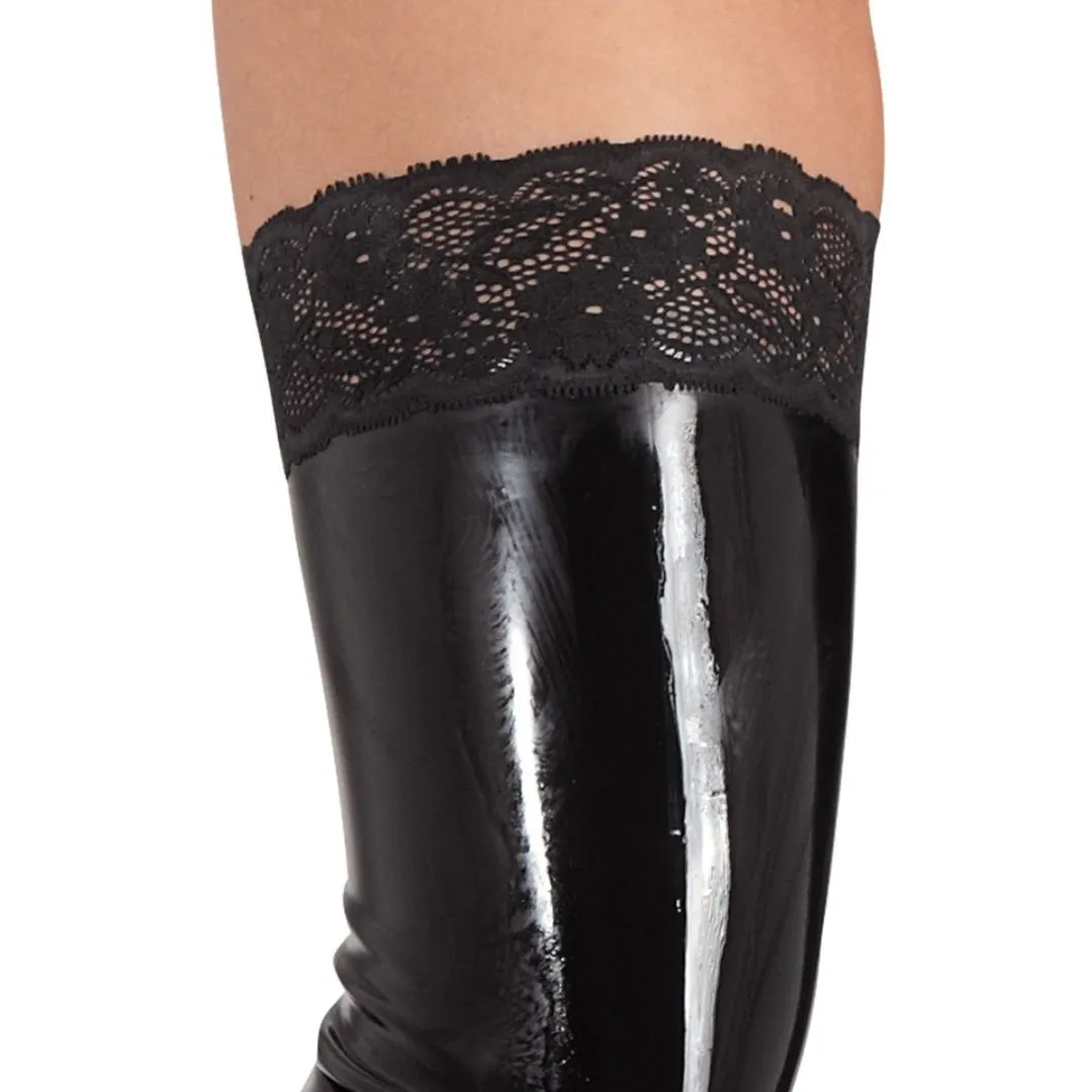 Strümpfe aus Latex mit Spitze – Bild 3