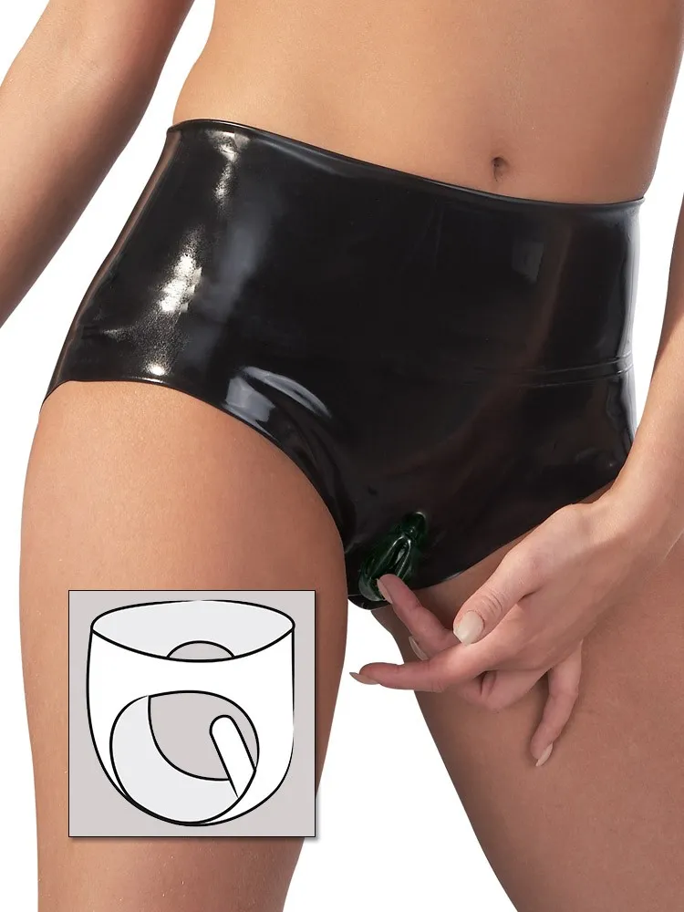 Latex-Vaginaslip, schwarz (XL) Latex-Vaginaslip, schwarz (XL)