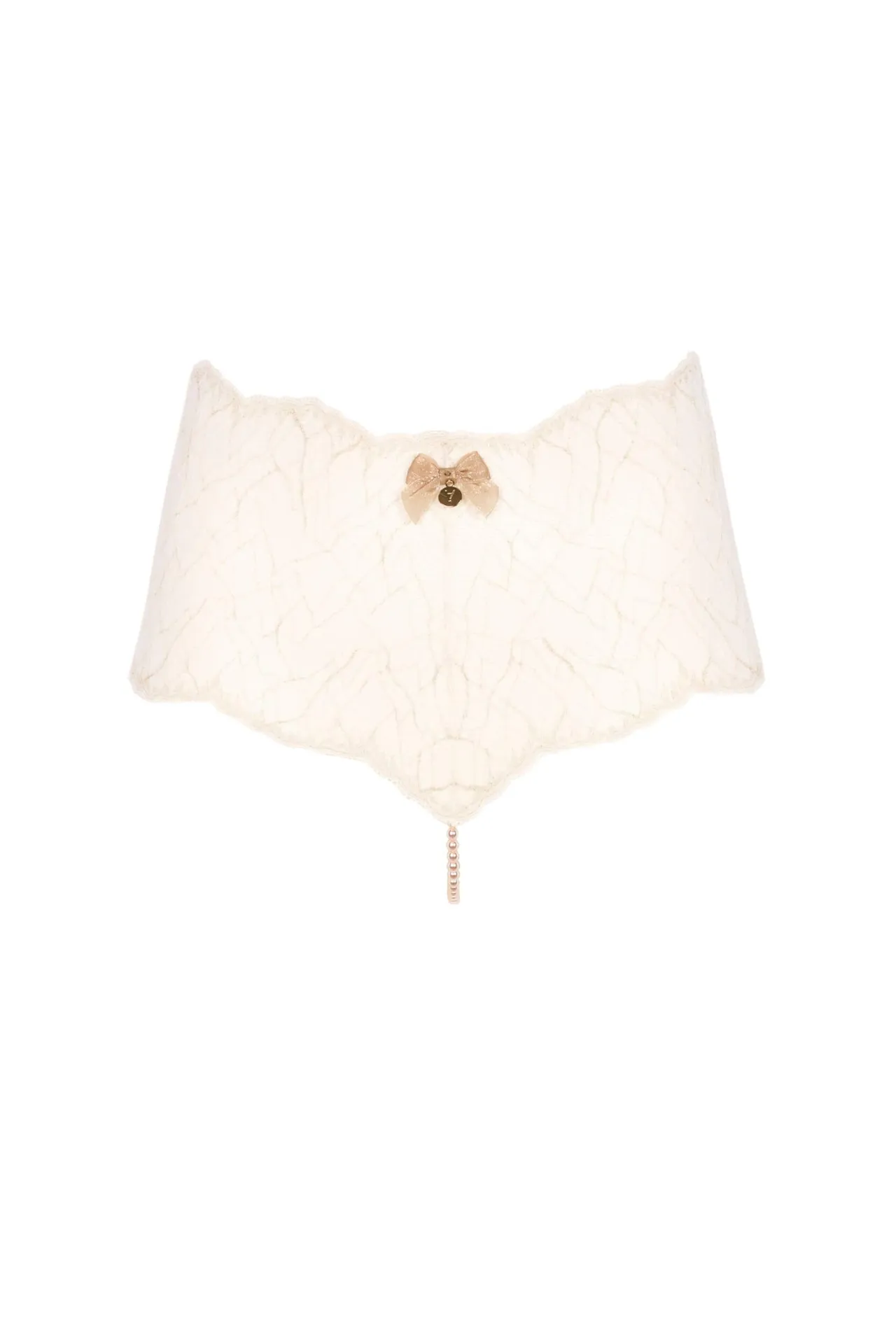 Bracli - Sydney Panty Elfenbein - Luxus Perlenstring Dessous Größe Plus – Bild 2