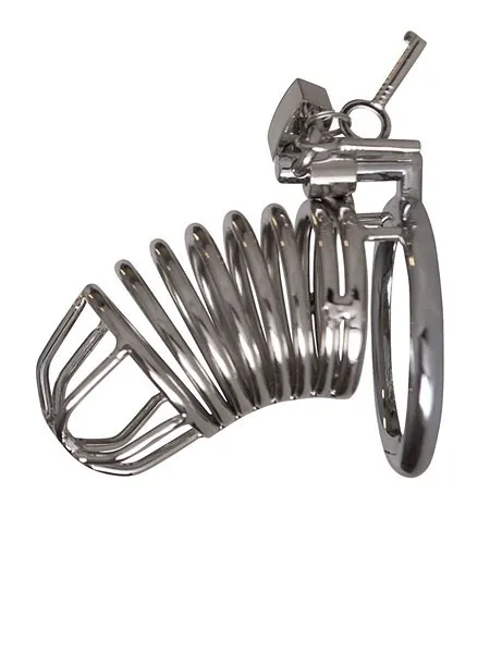 Edelstahl-Keuschheitskäfig für IHN mit 7 Ringen Edelstahl-Keuschheitskäfig für IHN mit 7 Ringen