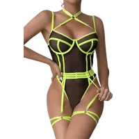 Strapsbody schwarz neon Strapsbody schwarz neon