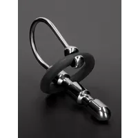 Triune Bumpy Urethral Stretcher: Edelstahl-Penisplug mit Silikon-Eichelring Triune Bumpy Urethral Stretcher: Edelstahl-Penisplug mit Silikon-Eichelring