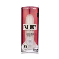 Perfect Fit Fat Boy Micro Rib Sheath 5.5: Penishülle, transparent Perfect Fit Fat Boy Micro Rib Sheath 5.5: Penishülle, transparent