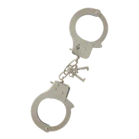 Metall-Handschellen mit 2 Schlüsseln Metall-Handschellen mit 2 Schlüsseln