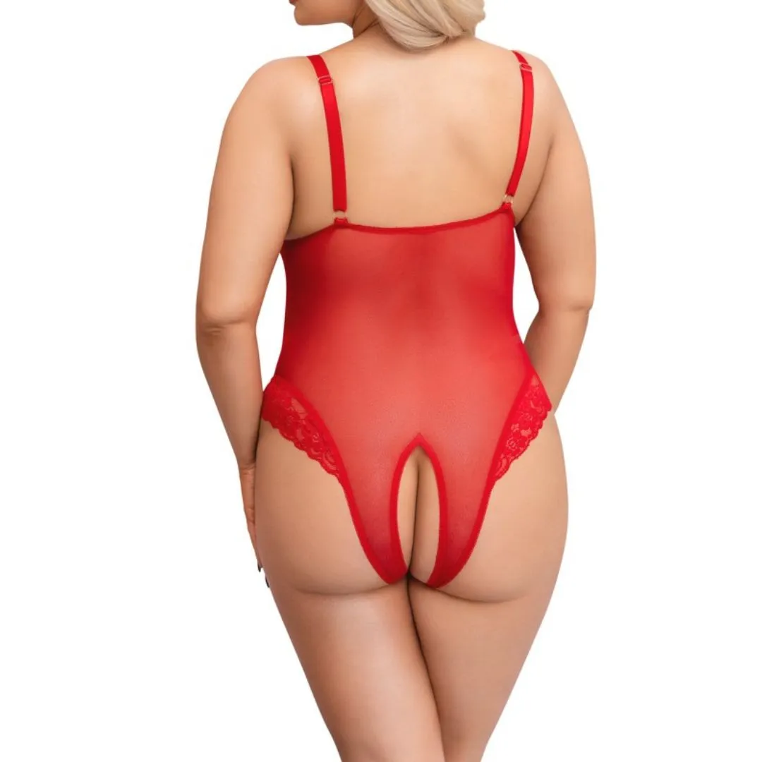 Body Ouvert aus Powernet mit Spitzen-Einsätzen – Bild 3