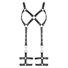 Harness aus Leder mit abnehmbaren Beinfesseln Harness aus Leder mit abnehmbaren Beinfesseln
