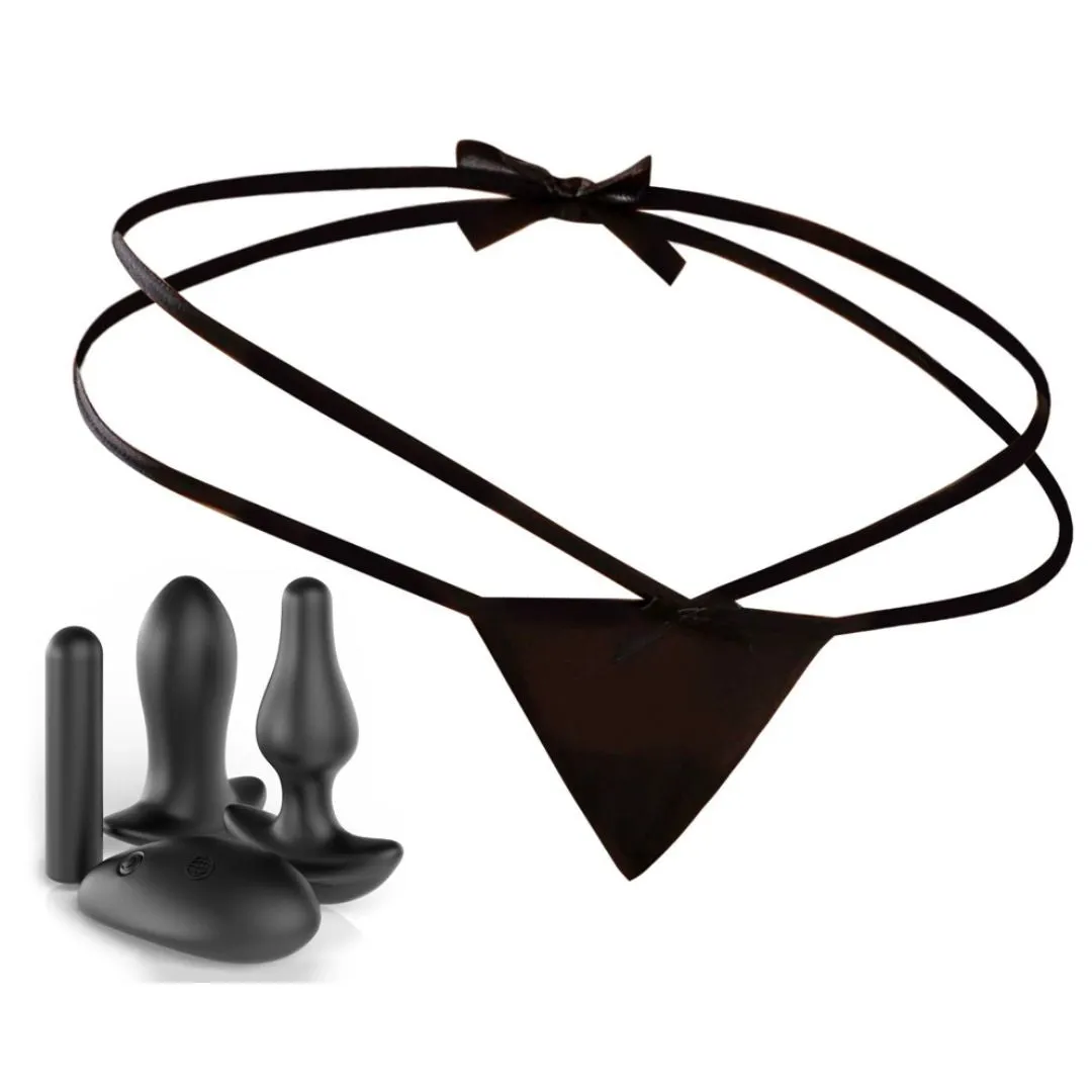 Vibro-String mit Minivibrator, 2 Analplugs und Fernbedienung – Bild 2