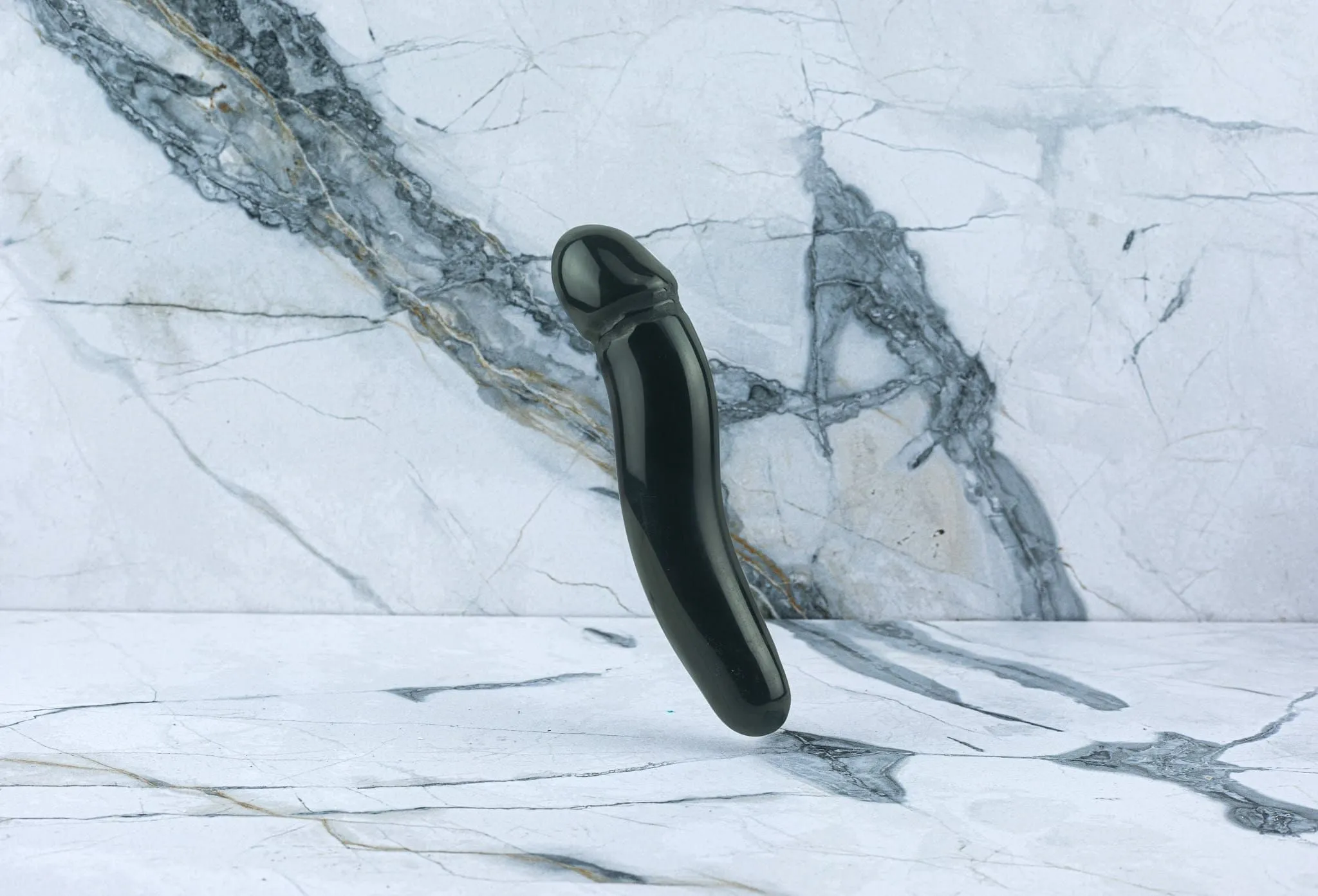 Kristall Dildo Emma - Obsidian – Bild 2