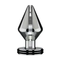 ElectraStim Maxi: Elektro-Analplug, silber/schwarz ElectraStim Maxi: Elektro-Analplug, silber/schwarz