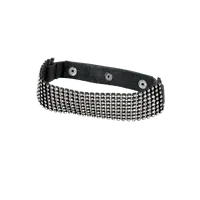 Halsband mit Strasssteinen - Spaltleder Halsband mit Strasssteinen - Spaltleder