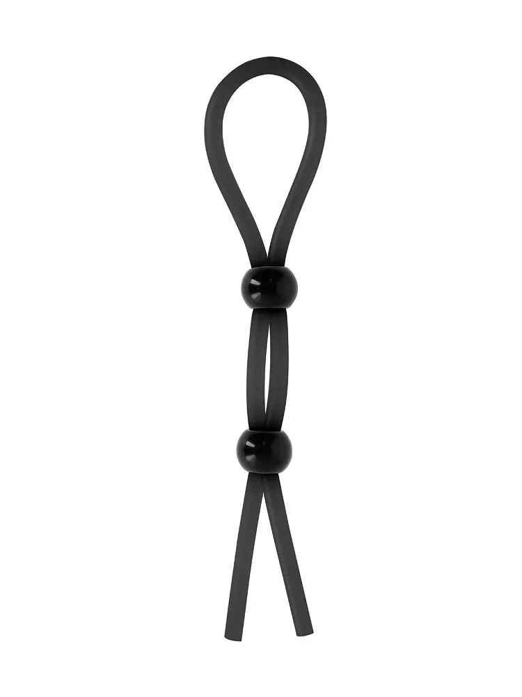 Double Ring Booster: Penisschlaufe, schwarz Double Ring Booster: Penisschlaufe, schwarz