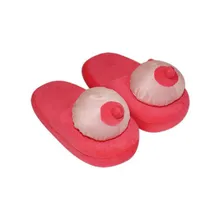 Plüsch-Hausschuhe: Busen, rosa Plüsch-Hausschuhe: Busen, rosa