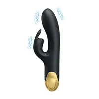 Pretty Love Royal Pleasure Double Pleasure: Bunnyvibrator, schwarz/gold Pretty Love Royal Pleasure Double Pleasure: Bunnyvibrator, schwarz/gold
