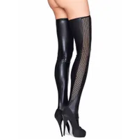 7-Heaven Wetlook-Strapsstrümpfe: Cordoba, schwarz (L/XL) 7-Heaven Wetlook-Strapsstrümpfe: Cordoba, schwarz (L/XL)