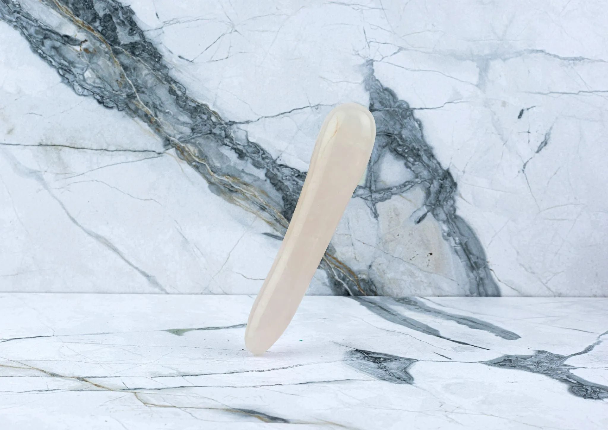 Kristall Dildo Amelia - Rosenquarz – Bild 2