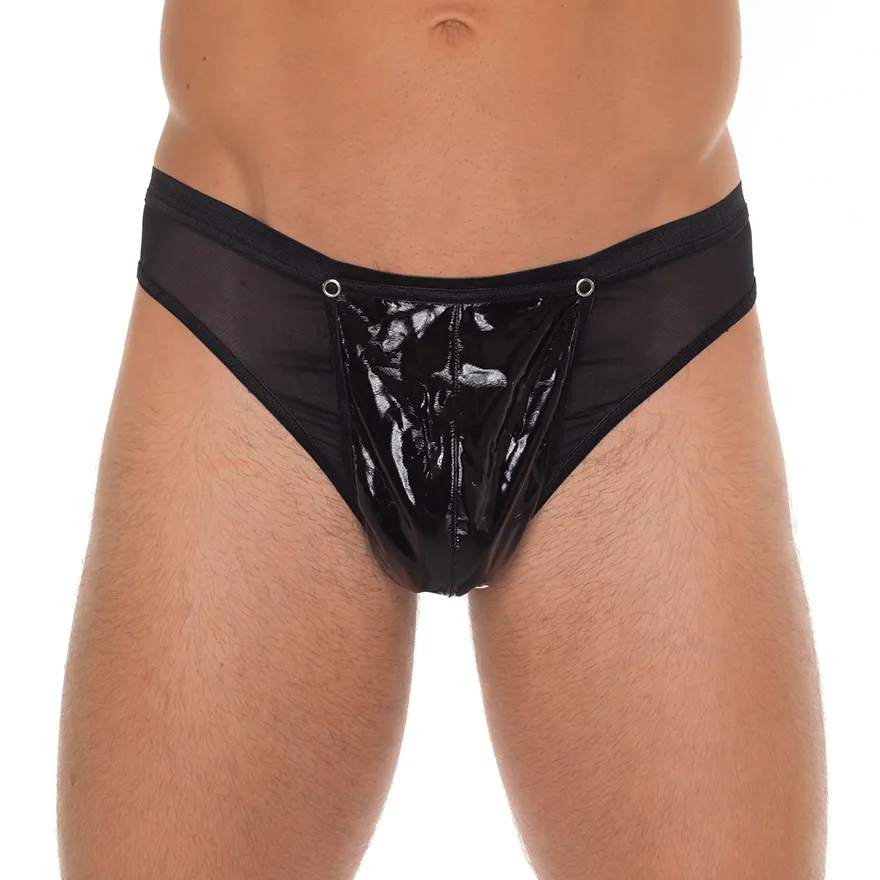 Tanga mit Wet Look-Elementen Tanga mit Wet Look-Elementen