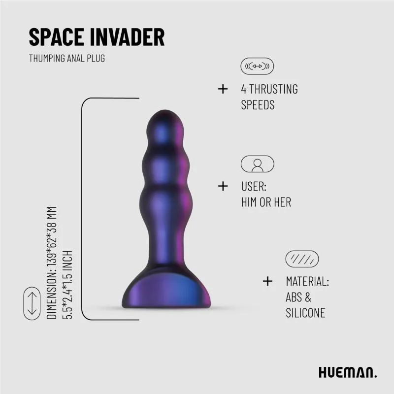 Hueman »Space Invader« Analplug mit Stoßfunktion – Bild 4