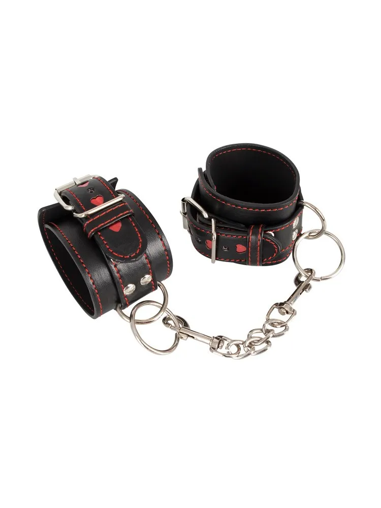 Bad Kitty Handfesseln, schwarz/rot Bad Kitty Handfesseln, schwarz/rot