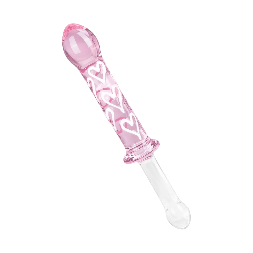 Glasdildo mit Herz-Applikation, 22 cm Glasdildo mit Herz-Applikation, 22 cm