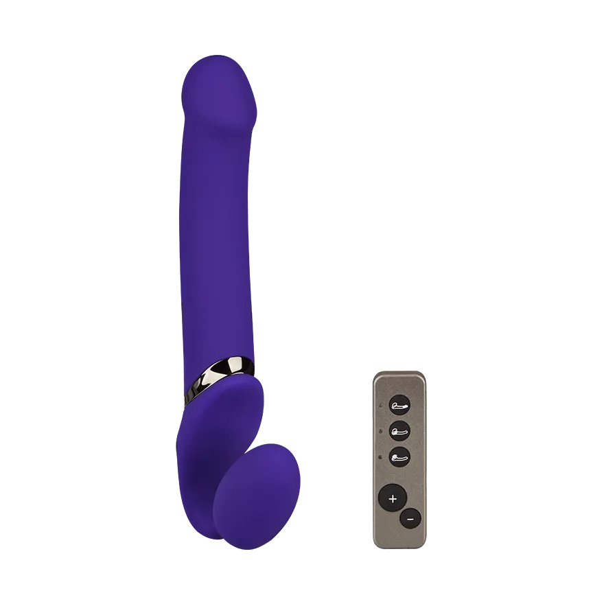 Vibrating Bendable Strap-On - Size L, 34 cm Vibrating Bendable Strap-On - Size L, 34 cm