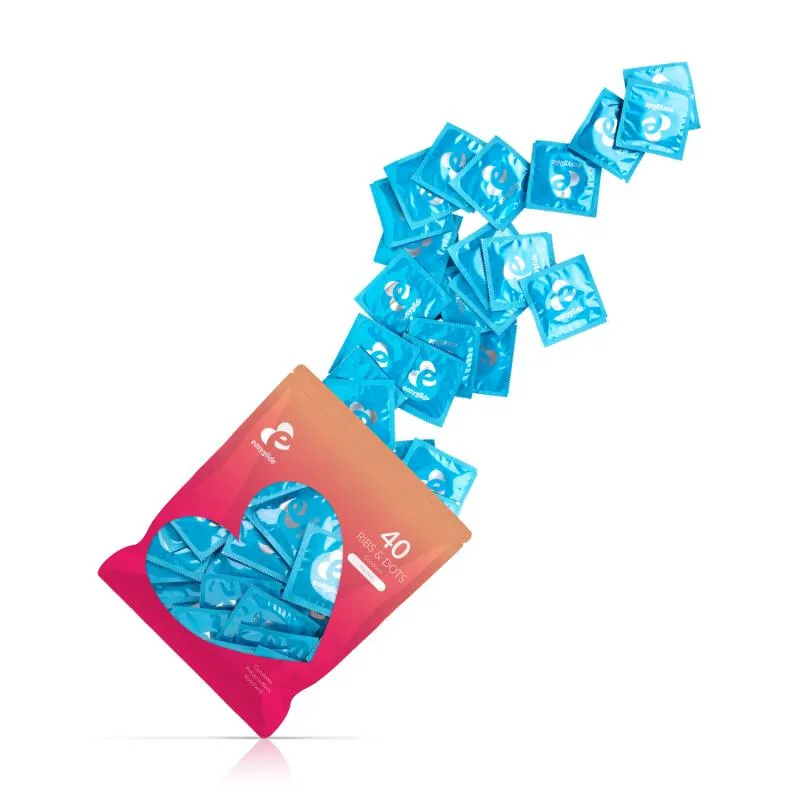 EasyGlide - Ribs and Dots Kondome - 40 Stück – Bild 3