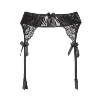 Strapsgürtel Wetlook mit Spitze Plus Size Strapsgürtel Wetlook mit Spitze Plus Size