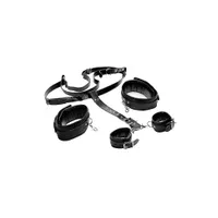 Strict Thigh Sling with Wristcuffs: Fesselgeschirr, schwarz Strict Thigh Sling with Wristcuffs: Fesselgeschirr, schwarz