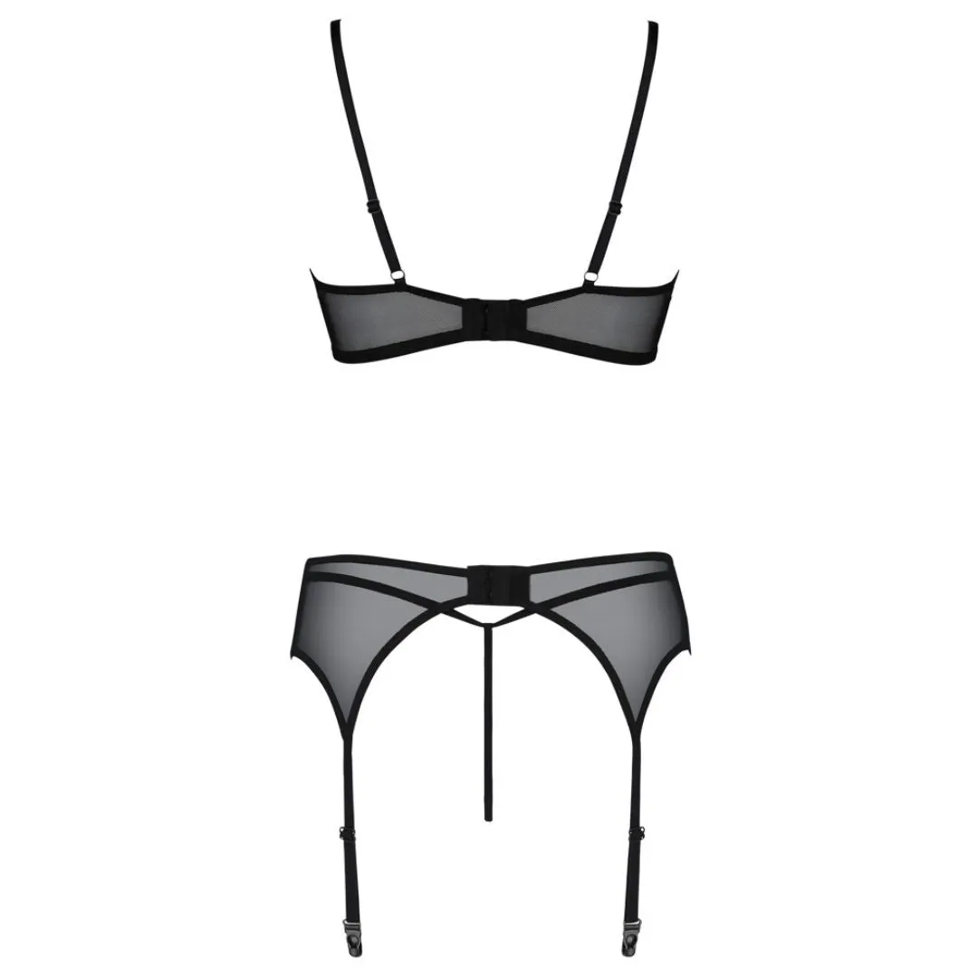 3-teiliges Straps-Set aus Powernet mit Spitze – Bild 5