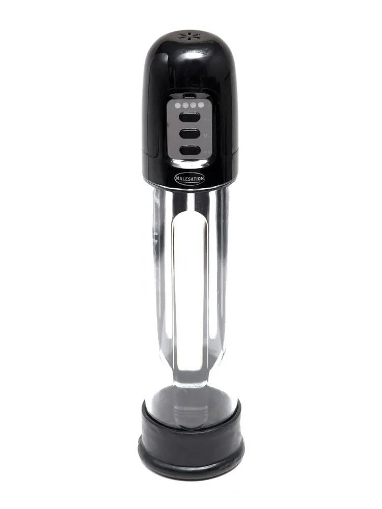 Malesation Ultimate Power: Automatische Penispumpe, schwarz/transparent Malesation Ultimate Power: Automatische Penispumpe, schwarz/transparent