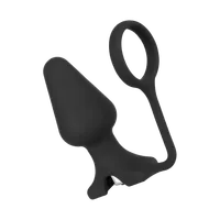 Analvibrator mit Penisring, 10,5 cm Analvibrator mit Penisring, 10,5 cm