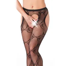 Netz-Strapsstrumpfhose, schwarz (One Size) Netz-Strapsstrumpfhose, schwarz (One Size)