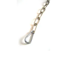 Edelstahlkette geschweißt mit Karabinerhaken (100cm) Edelstahlkette geschweißt mit Karabinerhaken (100cm)