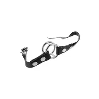 Strict Deep Throat Gag: Edelstahl Ringknebel, schwarz Strict Deep Throat Gag: Edelstahl Ringknebel, schwarz