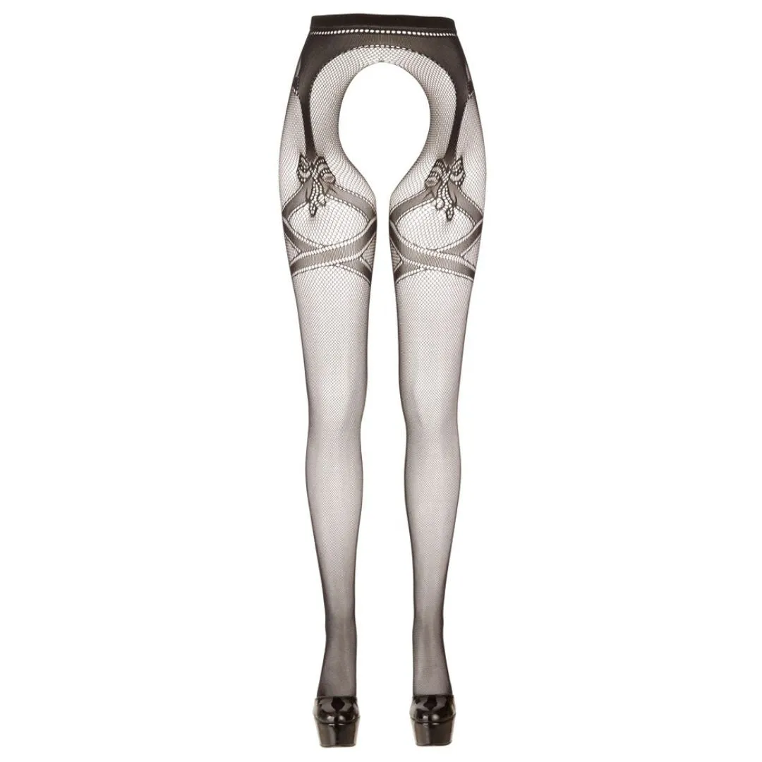 Netz-Strumpfhose ouvert mit Ziernaht – Bild 3