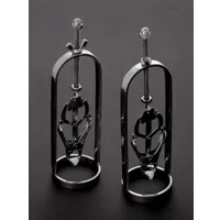 Triune Tit Tuggers with Clover Clamp: Edelstahl-Nippelklemmen Triune Tit Tuggers with Clover Clamp: Edelstahl-Nippelklemmen