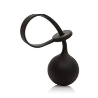 Weighted Lasso Ring: Penisschlaufe mit Gewicht, schwarz Weighted Lasso Ring: Penisschlaufe mit Gewicht, schwarz