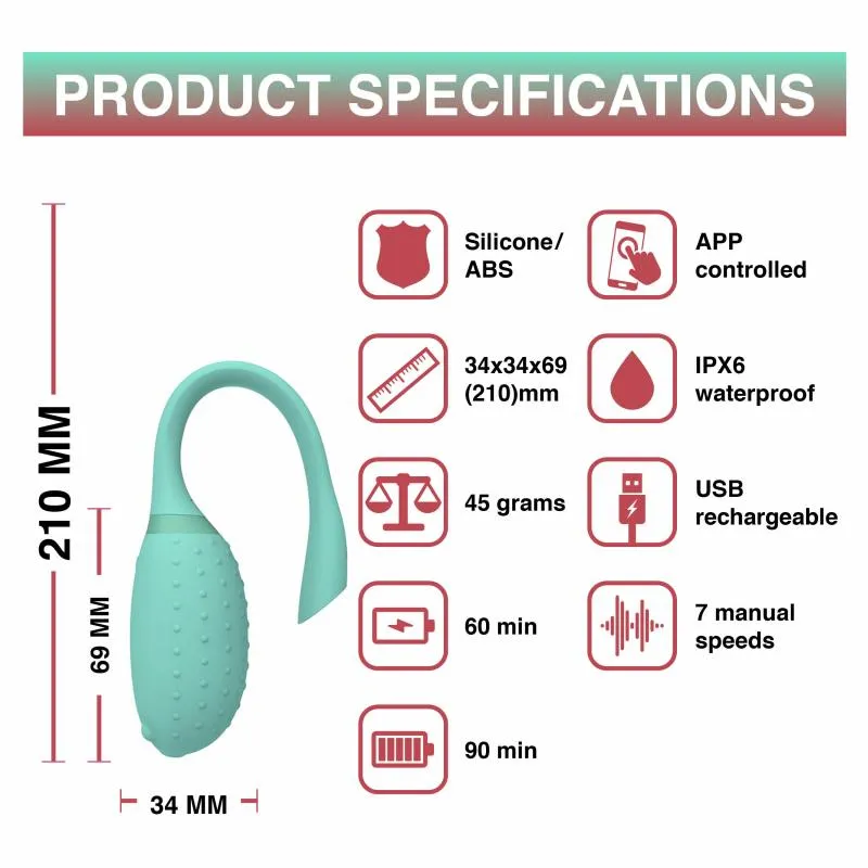 Magic Motion - Fugu Smart tragbarer Vibrator in Grün – Bild 5