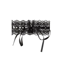 Spitzenhalsband mit Perlen und Strasssteinen Spitzenhalsband mit Perlen und Strasssteinen