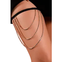 Oberschenkelschmuck - Strass - gold Oberschenkelschmuck - Strass - gold