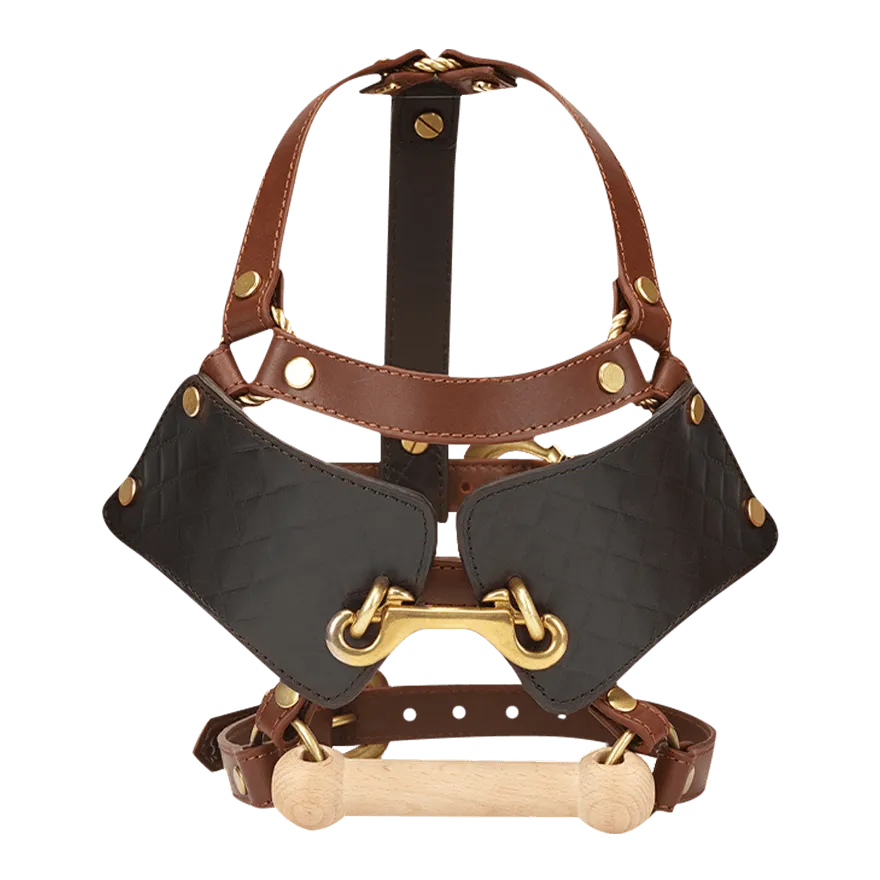 Kopfmaske mit Holzknebel Kopfmaske mit Holzknebel