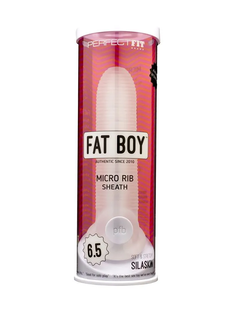 Perfect Fit Fat Boy Micro Rib Sheath 6.5: Penishülle, transparent Perfect Fit Fat Boy Micro Rib Sheath 6.5: Penishülle, transparent