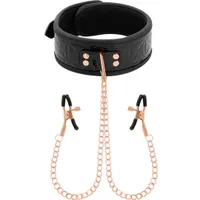 Halsband mit Nippelklemmen in Rosé-Gold Halsband mit Nippelklemmen in Rosé-Gold