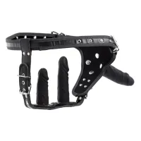 Doppelpenetration Strap-On-Gurtzeug - Schwarz Doppelpenetration Strap-On-Gurtzeug - Schwarz