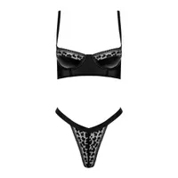 Sinnliches Wetlook-BH-Set mit Spitze, 2 tlg. Sinnliches Wetlook-BH-Set mit Spitze, 2 tlg.