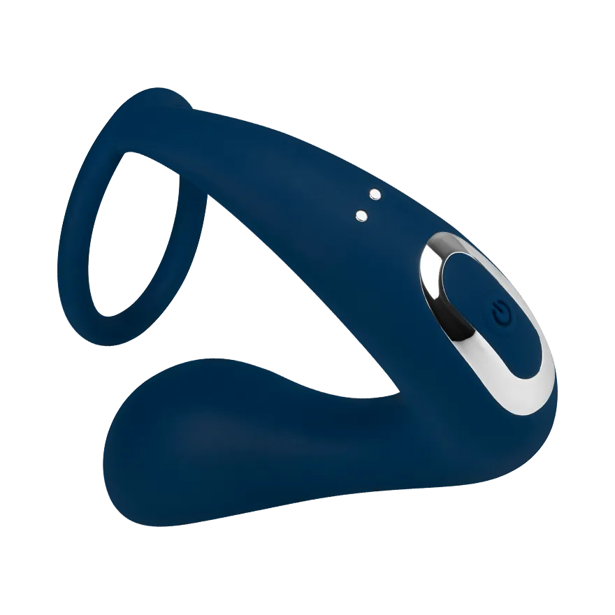 Silikon-Analvibrator mit integriertem Penisring, 12 cm Silikon-Analvibrator mit integriertem Penisring, 12 cm